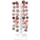 ZOBKGF Cake Pop Stand 48 Hole Wooden Lollipop Tree, Candy Table Display, Cake Pop Sticks, Dessert Stands for Wedding Baby Shower Birthday Party, 16.3"x6"
