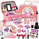 Kids Makeup Kit for Girls, Real Washable Makeup Toy for Little Girl Princess Play Make Up Birthday Toy for Girls Toys Age 4 5 6 7 8 9 10 Year Old