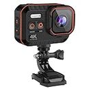 BLACKPOOL 4K Viran Sports Camera 4K Video Resolution, 16MP Image Resolution, Adjustable Viewing Angle, Ideal for Cycling, Skiing, Hiking, and More