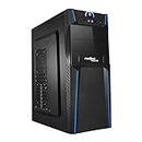FRONTECH Racer Premium Silver Series Cabinet/Computer Case with HD Audio | ATX/Mini ATX Compatible | Installed 2 x 80 mm Fan, 2 x Front USB | Ideal for Home/Office/Gaming (FT 4250, Black)