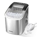 AGARO Regency Ice Maker, Portable Ice Maker, 2.2L Water Tank, 9 Pcs Ice Cube at a time, Stainless Steel Body, Small & Big Ice Cubes, Electric Ice Maker, Home & Kitchen