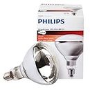 PHILIPS BR125 IR 250-Watts E27 Incandescent White Heating Lamp Bulb Hard Glass Explosion Proof Infrared Heating Lamp Eco-Friendly for Animal, Bathroom, Food Bulb, Pack of 1