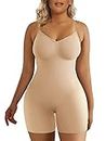 SHAPERX Mujer Bodies Moldeadores Reductora Shapewear Adelgazante Body Shaper Control de Abdomen Bodysuit Posparto, UK-SZ5218-Beige-S/M