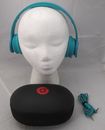 Beats by Dr Dre Solo HD Headband Headphones Teal with Carrying Case & AUX Cable
