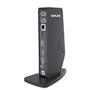 WAVLINK Station d'accueil, USB-C x2 BC Charge Rapide, 3X USB-A 3.0, 2X Displayport & HDMI, 5K (5120x2880@60Hz) et Dual 4K, Rj45 Gigabit Enthernet, 2 en 1 Audio&Mic, Compatible avec Mac Os et Windows