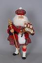 Karen Didion Originals Statuetta di Babbo Natale scozzese, 45 cm – Decorazioni natalizie fatte a mano e oggetti da collezione