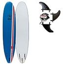 8 ft Australian Board Co Pulse Soft Foamie Beginner Surfboard / Kids, Adults / Quality Leash and Fins Included