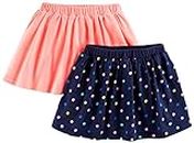 Simple Joys by Carter's Baby Girls' 2-Pack Knit Scooters, Navy Dots/Pink, 5T