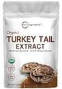Micro Ingredients Organic Turkey Tail Mushroom Powder (50:1 Extract), 8 Ounce | Freeze Dried with Active Polysaccharides, Supports Immune Response & Cellular Level, Pet Friendly