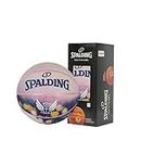 Spalding Flight Nightfall Basketball Ball with Digital Printing Water Resistant Surface Strong Core Anti-Skid Pebble Texture Men's Size 7 Basketball Brick Without Air Pump Printed