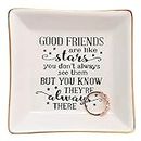 HOME SMILE Ceramic Ring Dish Jewelry Tray for Mom Sister Friends, Ceramic