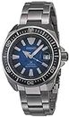 SEIKO Leather Men Male Blue Analog Stainless Steel Automatic Watch Srpe33K1