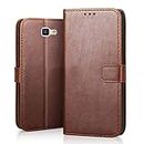Nkarta Stylish Vintage Retro Leather Wallet Diary Stand Flip Cover Case for Samsung Galaxy A5 2017- Brown