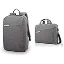 Bennett Casual Laptop Bag school bags for boys girls 15.6-inch (GREY) & ™ Mystic 15.6 inch (39.6cm) Laptop Briefcase Shoulder Sling Office Business Professional Travel Messenger Bag (Grey)