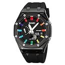 SKMEI Silicone Men's Watch Analogue - Digital Dual-Display Electronic Watch With Luminous 50M Waterproof Watch Fashion Mutifunctional Sports Watch For Men's- 2100