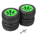 Ubervia® RC Car Tire - RC Wheel Tires with Cross Spanner, 1:12 Off-Road Car Hub Tires Wheel Rims Car Model Accessories for WLtoys 12428 WLtoys 12427