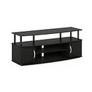 Furinno Jaya Large Entertainment Center Hold up to 50-in TV, 15113BKW Blackwood