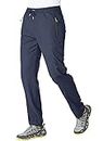 BGOWATU Men's Track Pants Lightweight Quick Dry Jogging Hiking Casual Outdoor Sports Sweatpants with Zipper Pockets Navy Size M