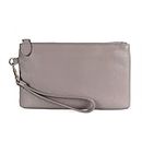 Befen Women Genuine Leather Clutch Wallet, Smartphone Wristlet Purse - Fit iPhone 8 Plus Beige Size: Small