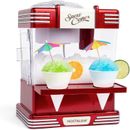 Nostalgia Snow Cone Shaved Ice Machine Includes 2 Cups & Ice Scoop Retro Red