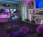 Gaming Room Decor, Neon Rug, Gamer Rug, Colorful Rug,Under Chair Mat,Cool Carpet