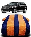 XOCAVO® Selective Quality 190T Imported Fabric Car Cover for Volvo XC60 with Ultra Surface Body Protection (Orange Stripes)