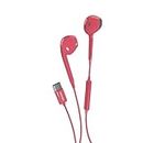 Music Hero auricolari a filo USB-C, cuffiette USB-C, comandi integrati, microfono, semi in-ear, rosa
