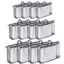 Camidy 12pcs Clear Handbag Dust Bags in 3 Sizes Purse Storage Organizer for Closet with Handles Hanging Storage Bag for Handbags