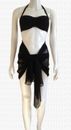 MINI SARONG Short SHEER Chiffon Wrap BEACH Skirt Cover Up for Swimwear