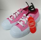 Nuevos zapatos para niñas talla 1 rosa de lona con cordones plataforma Wonder Nation