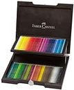 Faber-Castell AG110072 72-Pieces Polychromos Colour Pencil in Wooden Case, 3.8mm Lead