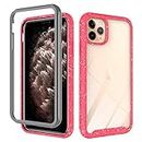 Beautiful Case iEugen Compatible with iPhone 11 PRO MAX Case 6.5 Inch (2019) 2 in 1 Gel Rubber Heave Duty Protection Shockproof Cover Case Drop Protection Case for iPhone 11 PRO MAX [Red]