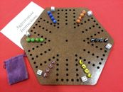 Aggravation, Wahoo wa hoo board game 6 player with felt backing, Wood, Engraved