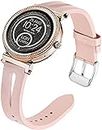 Compatible for Michael Kors Sofie Bands, LvBu Stainless Steel Metal Replacement Straps Compatible for Michael Kors Sofie/Michael Kors Runway Smartwatch (Pink)