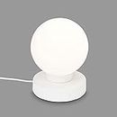 BRILONER - Lampada da tavolo, lampada da comodino, lampada da tavolo con cavo, sfera luminosa, abat-jour, 1 x E14, max. 25 Watt, bianco, 126 x 157 mm (DxH)