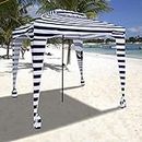 EasyGo Cabana 6' X 6' Beach & Sports Cabana Stays Cool & Comfortable - Easy Assembly - Large Shade Area-Elegant & Classy