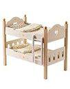 ROBUD Toys Doll Bunk Bed Set - Wooden Play Baby Doll Crib with Ladders and Accessories for 18 Inch Dolls or Stuffed Animals - (2 Beds, Fits American Girls)