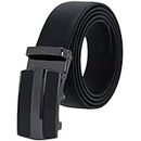Labnoft Men's Auto Lock Pu Leather Belt, Black