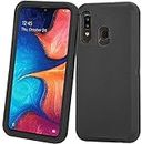 Annymall Samsung Galaxy A20 Case,Galaxy A30 Case,Galaxy A50 Case, Heavy Duty [with Built-in Screen Protector] Shockproof Defender Armor Protective Cover for Samsung Galaxy A20/A30/A50 (Black)