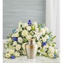 1-800-Flowers Everyday Gift Delivery Crescent Cremation Arrangement - Blue & White Large