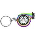 Meebol Spinning Turbo Shape Keychain with Two Modes of Sounds and Cigarette Lighter (Neo Chrome)