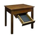 Casual Home 615-15 Kennedy End Table Drawer, Concealment Furniture, Warm Brown