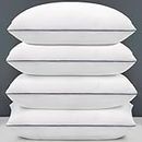 Higoom Standard Size Bed Pillows for Sleeping Set of 4,4 Pack Great Support Luxury Hotel Pillows for Side,Stomach and Back Sleepers.