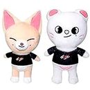 KreEzi Cute Plush Doll, Weiße Katze Soft Plushie, Stray Kuscheltier, Stuffed Pillow Cushion, Stray Fuchs Plush Toy, Cartoon Soft Toy für Kinder Jungen und Mädchen Fans.