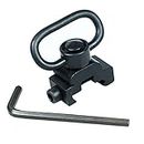 BigTron Heavy Duty Quick Release Detach Push Button Sling Swivel Adapter Set Picatinny Rail Mount Base 20mm Connecting Sling Ring
