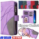 For iPhone 15 14 13 12 11 Pro MAX XS 8 Plus Wallet Case Zipper Magnet Flip Cover