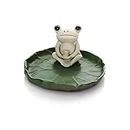 Ozzptuu Frog Incense Stick Holder Cute Incense Holder Ceramics Incense Burner Holder with Ash Catcher for Home Temple Yoga Fragrance