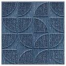 Kayra Decor 3D Self Adhesive Wall Panel - Electric Blue Color Quarter Circle Design - (19.7" x 19.7", Covers 8.08 Sq. ft. (Pack of 3)