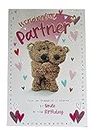 Barley Bear – for My Partner with Love – Birthday Card