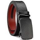 Leather Belts for Men YOORAN Ratchet Belt Sliding Buckle for Dress Pants Casual & Work 1 3/8" Easily Adjustable Size